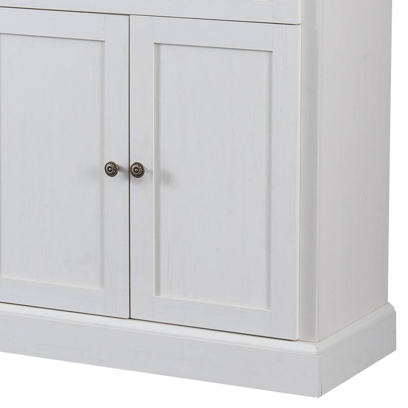 Contemporary Minimalist Wooden Sideboard with 2 Drawers and 2 Cabinets