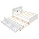 preview thumbnail 12 of 25, Full Size Platform Bed with Storage Headboard, USB, Twin Size Trundle and 3 Drawers Bunk Storage Bed for Kids Teens Adults