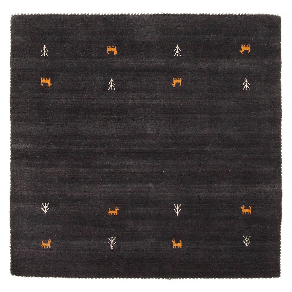 Kashkuli Gabbeh Grey Rug 3'10" x 3'9" - 3'10 x 3'9