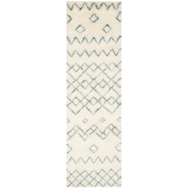 SAFAVIEH Handmade Casablanca Shag Dalma Tribal Wool Rug
