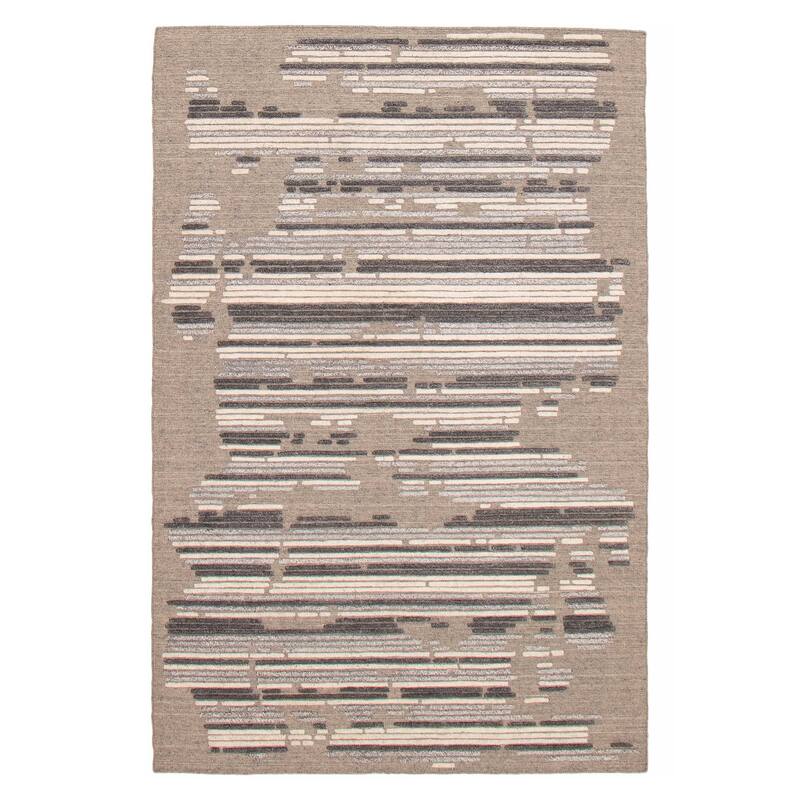 ECARPETGALLERY Hand-knotted Tangier Grey Wool Rug - 5'3 x 8'0 - Grey - 5'3 x 8'0