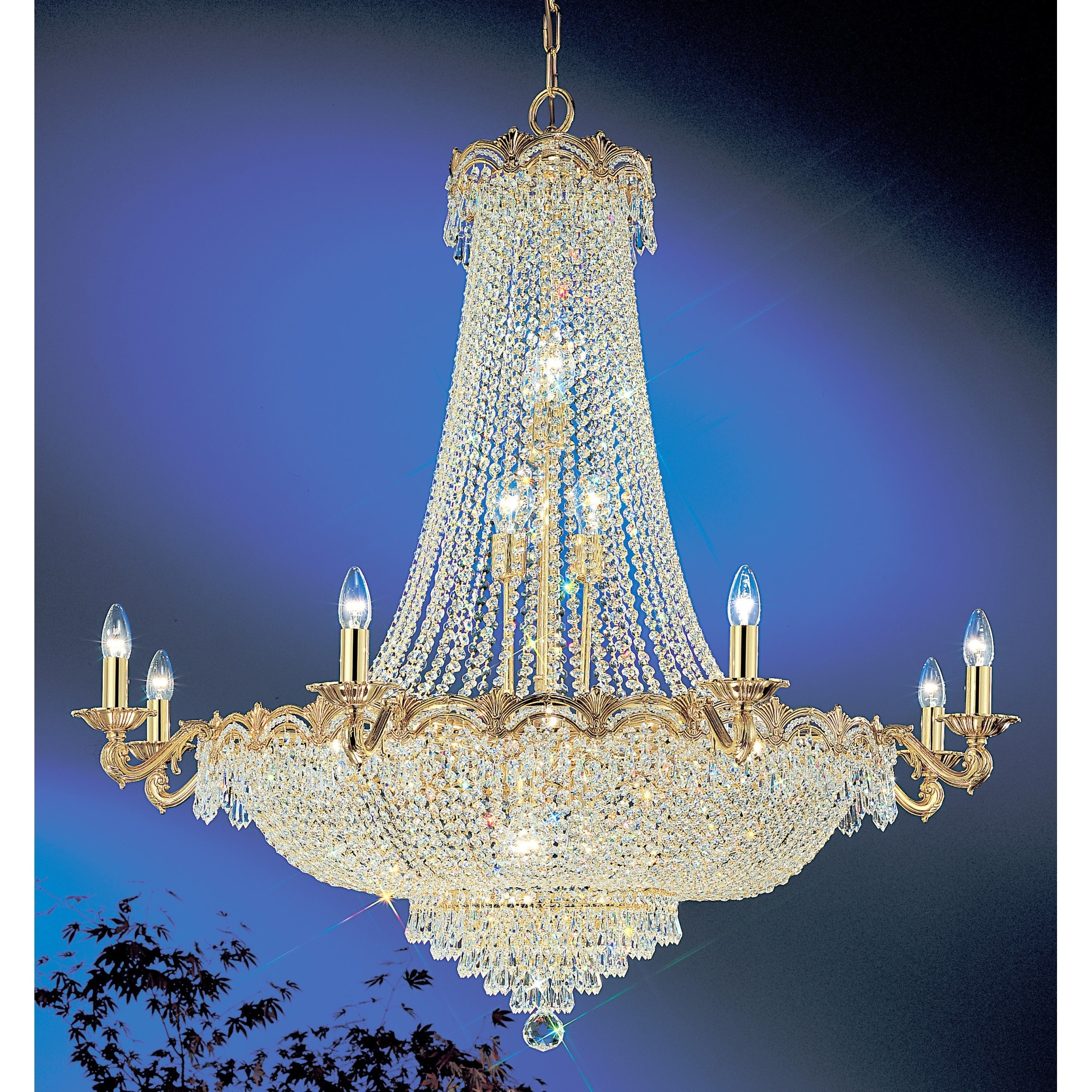 Classic Lighting 1860-G  48" Crystal Chandelier from the Regency II Collection (Strass Golden Teak) - Chandeliers For Bedrooms by Overstock.com