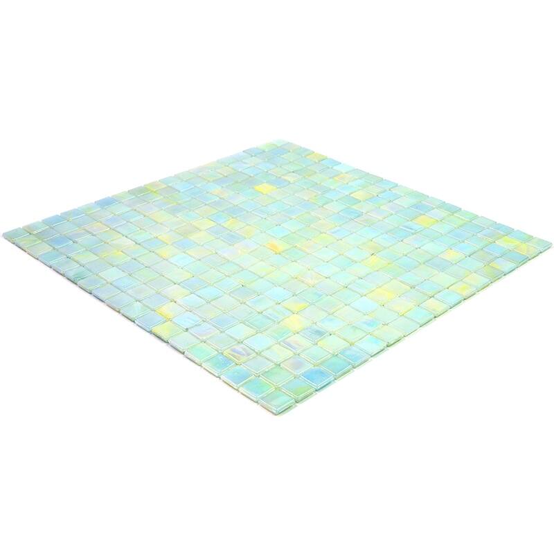 Apollo tile 12" x 12" Skosh Glossy Light Beige Glass Tile (18.69 sq ft/case) - 20 Pack