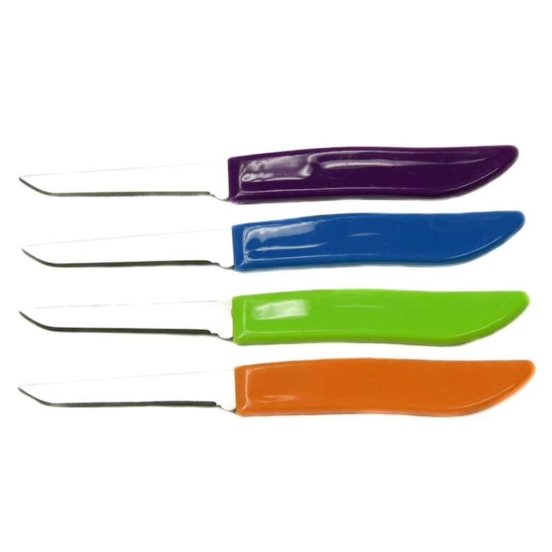 Chef Craft 4pc Stainless Steel Blade Colorful Paring Knives Set - 1 Set