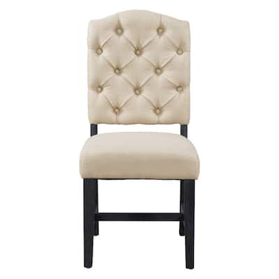 Retro Style Dining Chair Set with 4 Upholstered Chairs for Dining Room and Living Room