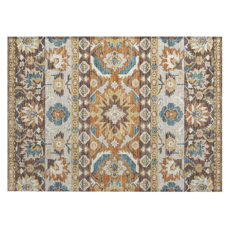 Machine Washable Indoor/ Outdoor Traditional Aspen Chantille Rug