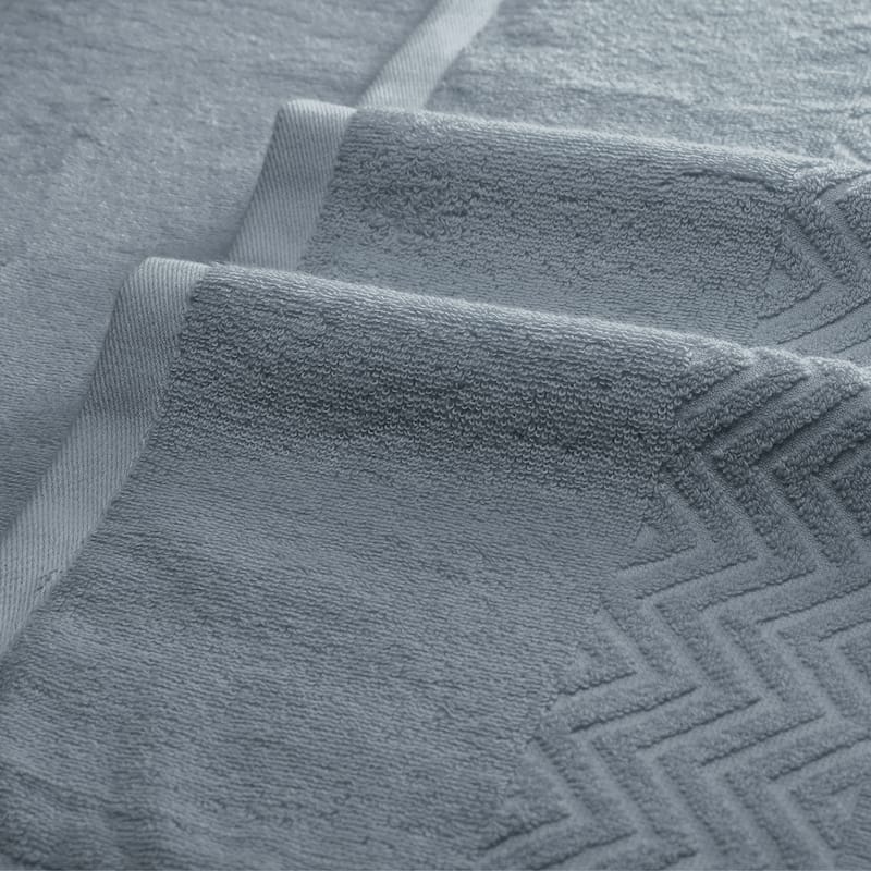 2 Pack Textured Comfort Bath Towels, Absorbent and Quick Dry, Large Plush Towels for Bathroom 28" x 56" - Grey