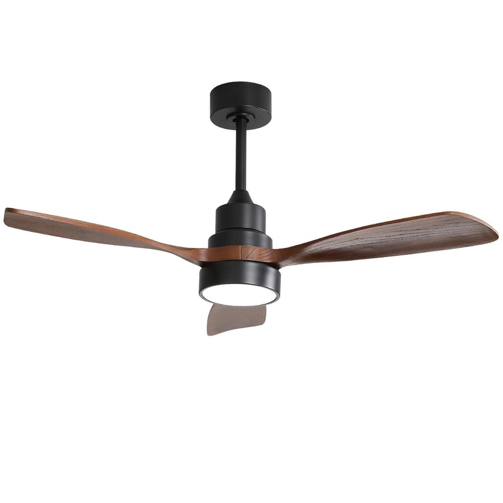 Sofucor 48/52 Inch Wood Ceiling Fan with Light and Remote/Smart App Voice Control, Dimmable Lights Included