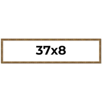 37x8 Frame Gold Solid Wood Picture Frame - Complete Modern Photo Frame