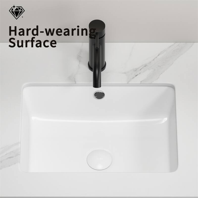 16" Rectangular Ceramic Vanity Sink