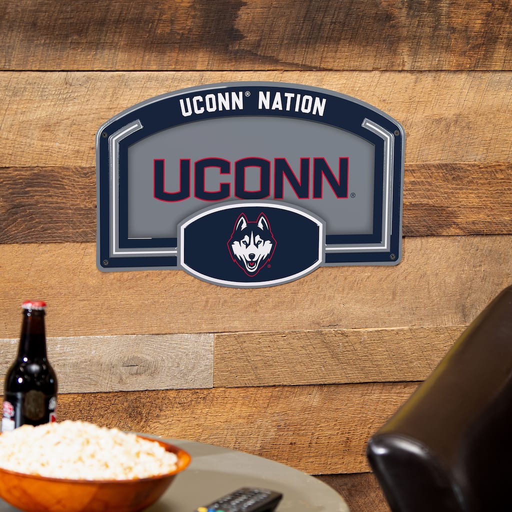 University of Connecticut Embossed Steel Wall Sign, 11" x 17"