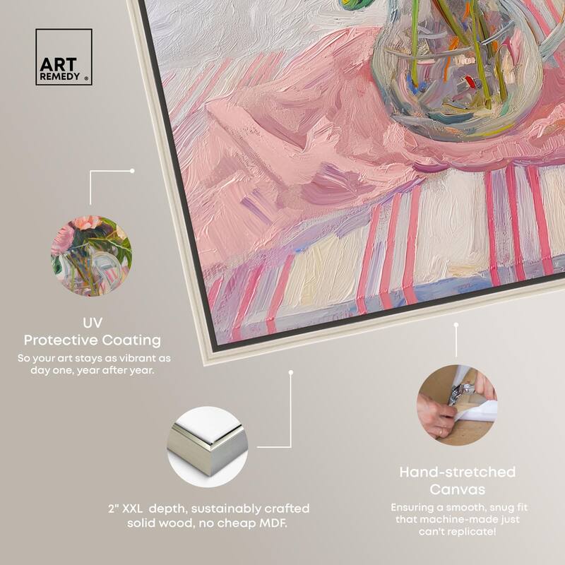 Pink Protea Pitcher Canvas by Art Remedy
