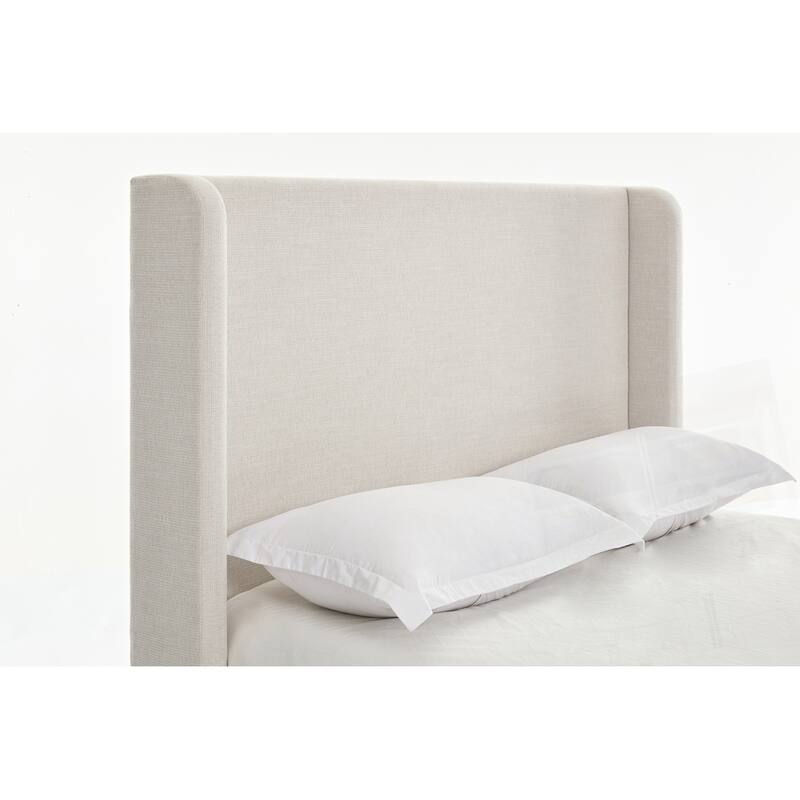 Upholstered Wingback Bed Without Wooden Slats Box Spring Request