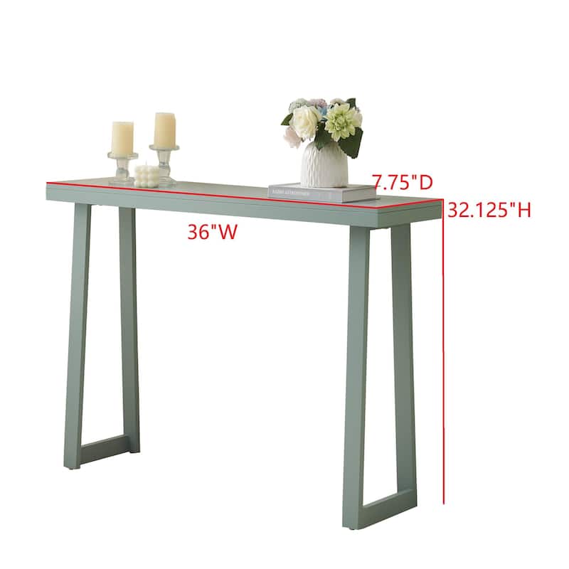 Claude Collection Wood 36" Modern Console Table with Shelf