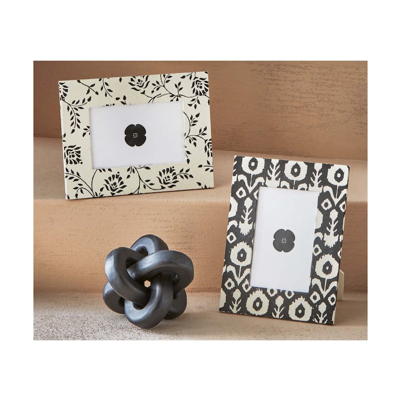 Forever Knot Black Wood Sculpture - Decorative Object for Everyday Use, 5.5" H x 5.5" L x 5.5" W, Easy Care
