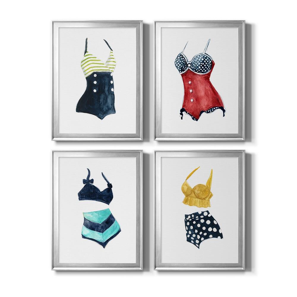 Vintage Swimwear I Premium Framed Canvas - Ready to Hang - Multi-Color