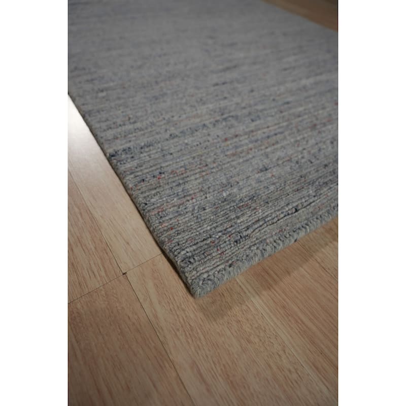 Blue Contemporary Solid Color Solid Area Rug - 3' x 5'