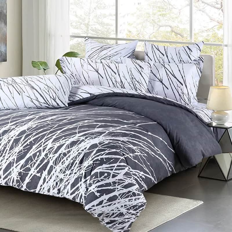 Queen Bedding Sheet Set Tree Branches Grey - On Sale - Bed Bath ...