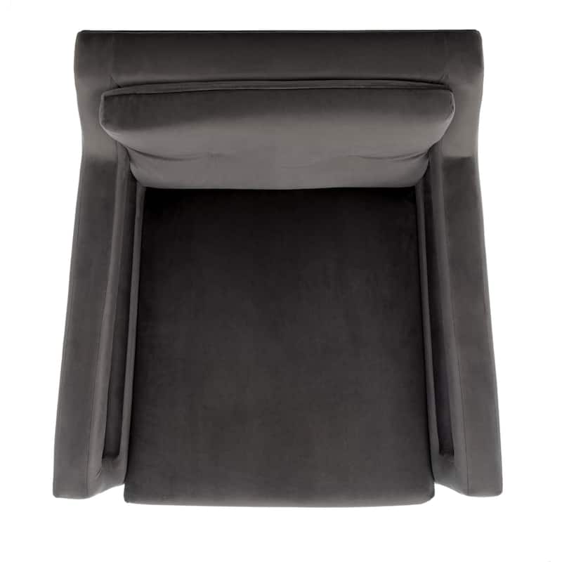 SAFAVIEH Amber Tufted Velvet Accent Chair - 30.3" x 34.1" x 33.9" - 30Wx34Dx34H