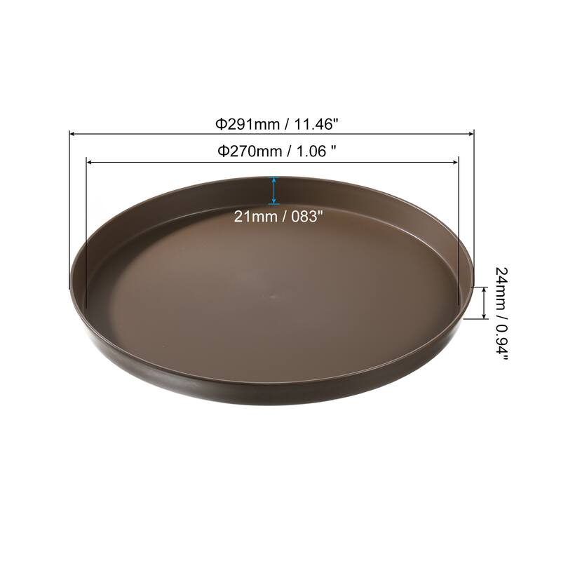 11.5" x 1" Round Restaurant Serving Trays, 2 Pack Food Service Tray