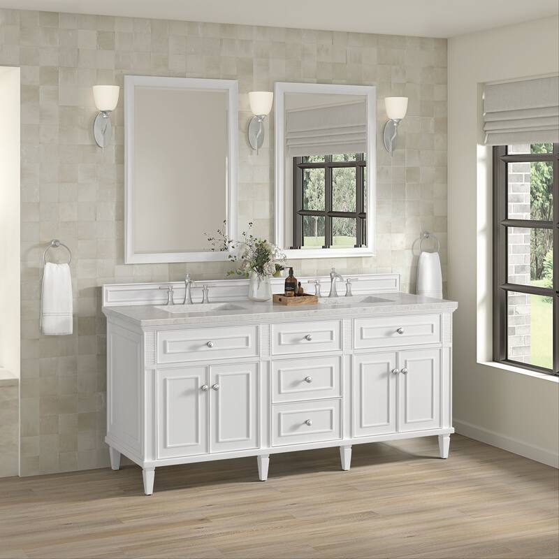 James Martin Vanities 424-V72-FEJP Lorelai 72" Free Standing Double