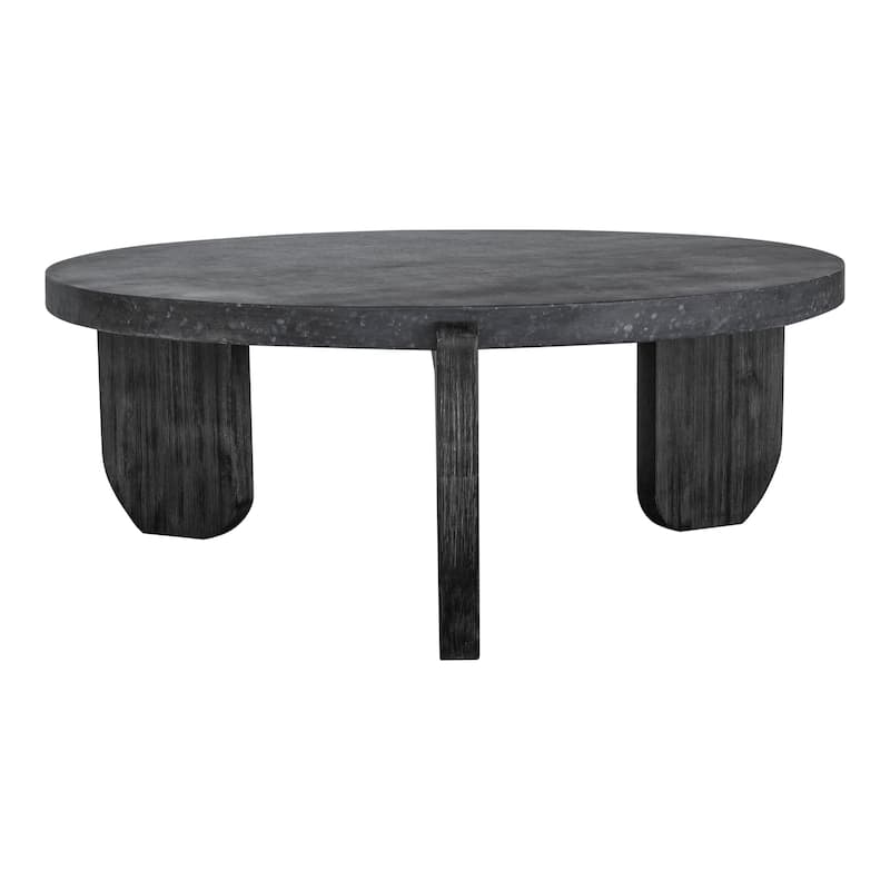 Aurelle Home Modern Acacia Wood and Marble Coffee Table
