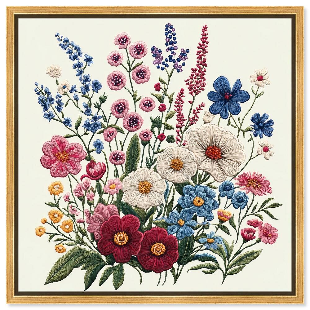 Wildflower Weave Canvas by Art Remedy