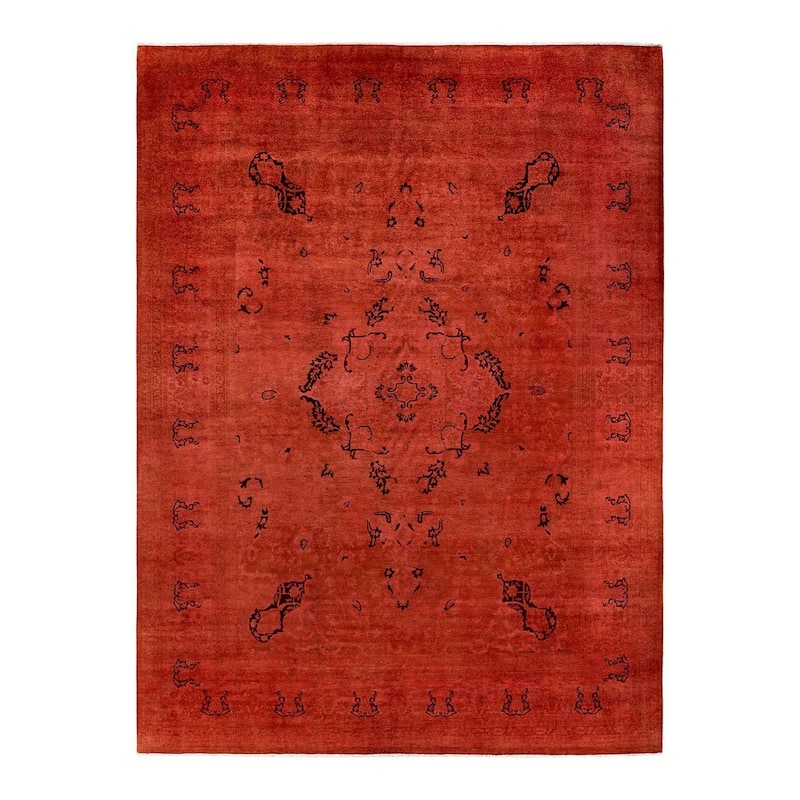 Fine Vibrance, One-of-a-Kind Hand-Knotted Area Rug - Pink, 9' 1" x 12' 5" - 9' 1" x 12' 5"
