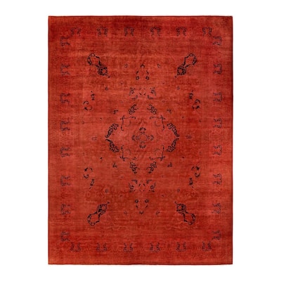 Fine Vibrance, One-of-a-Kind Hand-Knotted Area Rug - Pink, 9' 1" x 12' 5" - 9' 1" x 12' 5"