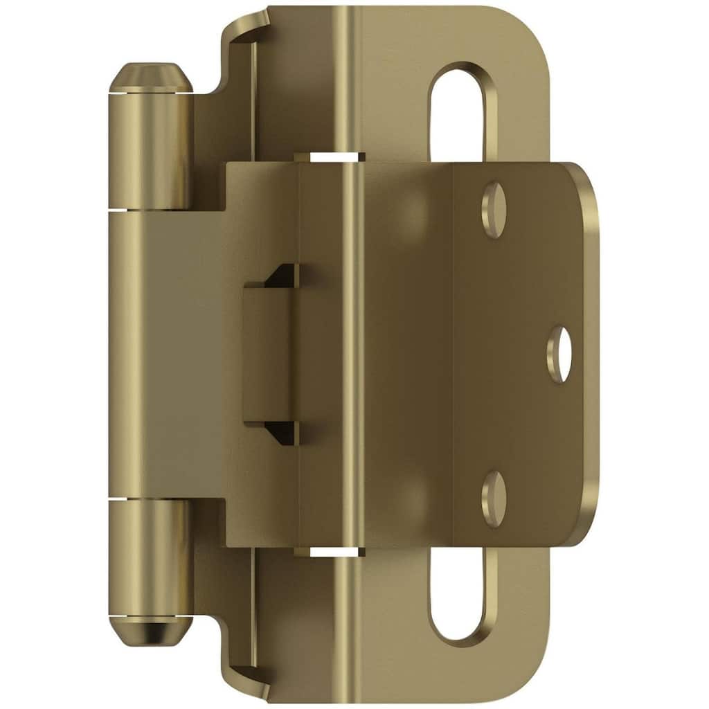 Amerock BP7565 Functional Hardware 3/8" Inset Wrap Cabinet Door Hinge - Golden Champagne
