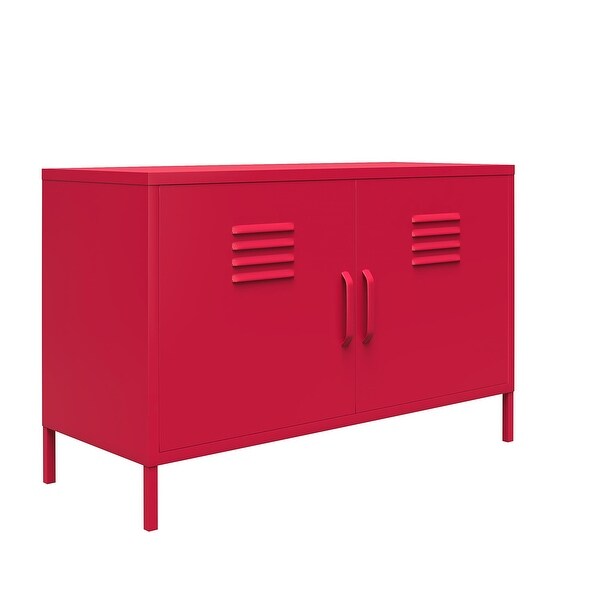 The Novogratz Cache 2 Door Wide Metal Locker Storage Cabinet - Bed