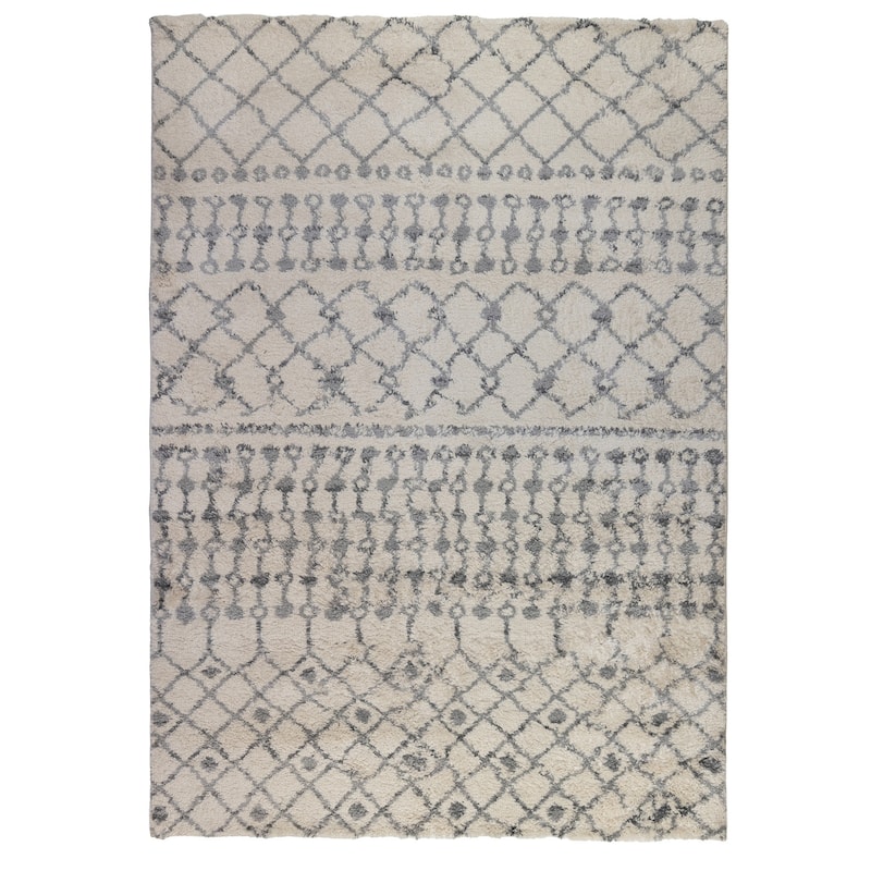 Qavun Geometric Stain Resistant Soft Area Rug By HomeRoots - 10' Runner