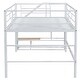 preview thumbnail 14 of 15, Metal Low Loft Bed with Underneath Play and Storage Spaces for Kids, Metal Loft Bedframe with Staircase and Guardrail