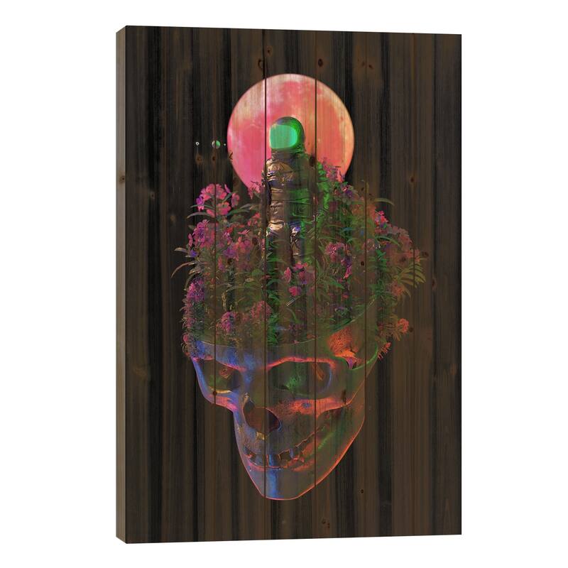 Rebirth III Print On Wood by Nicebleed - Multi-Color - 26x18x1.5