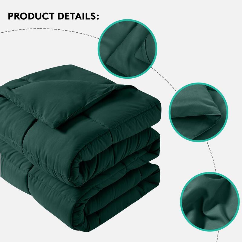 All Season Soft Comforter/Duvet Insert, Quilted and Peach-skin Processes, Machine Washable