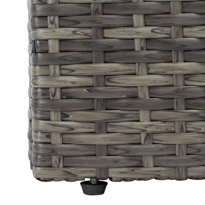 SAFAVIEH Outdoor Patio Furniture Jesvita Demilune Half-Moon Wicker Patio Set