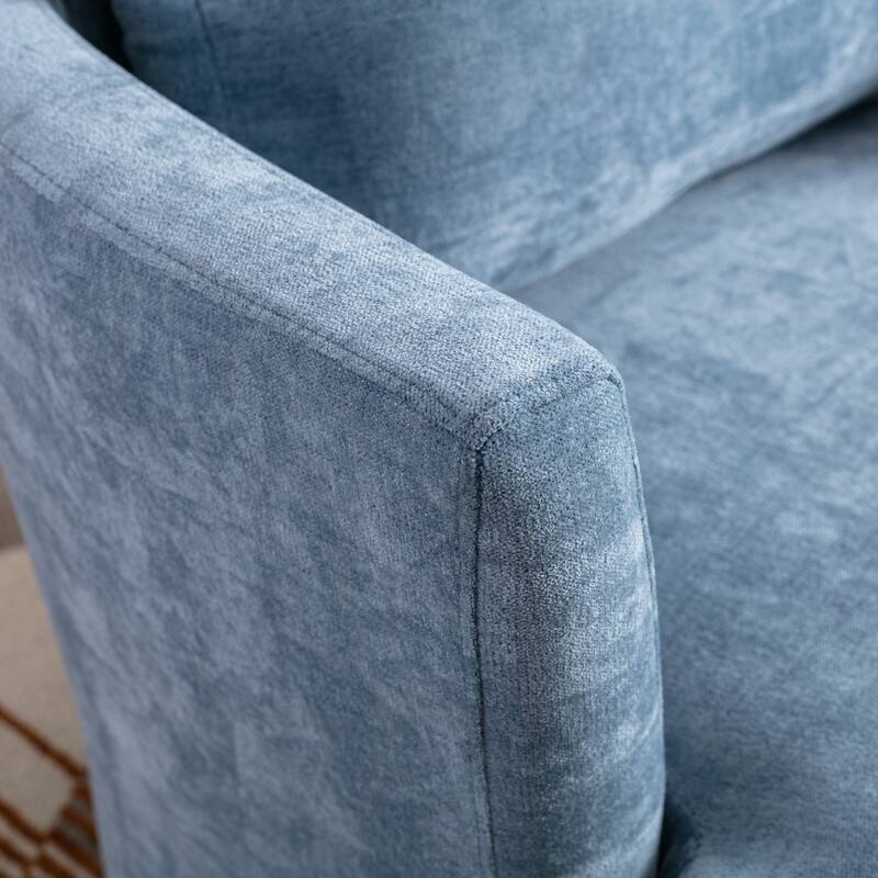 Modern Upholstered Swivel Barrel Chair(Set Of 2)