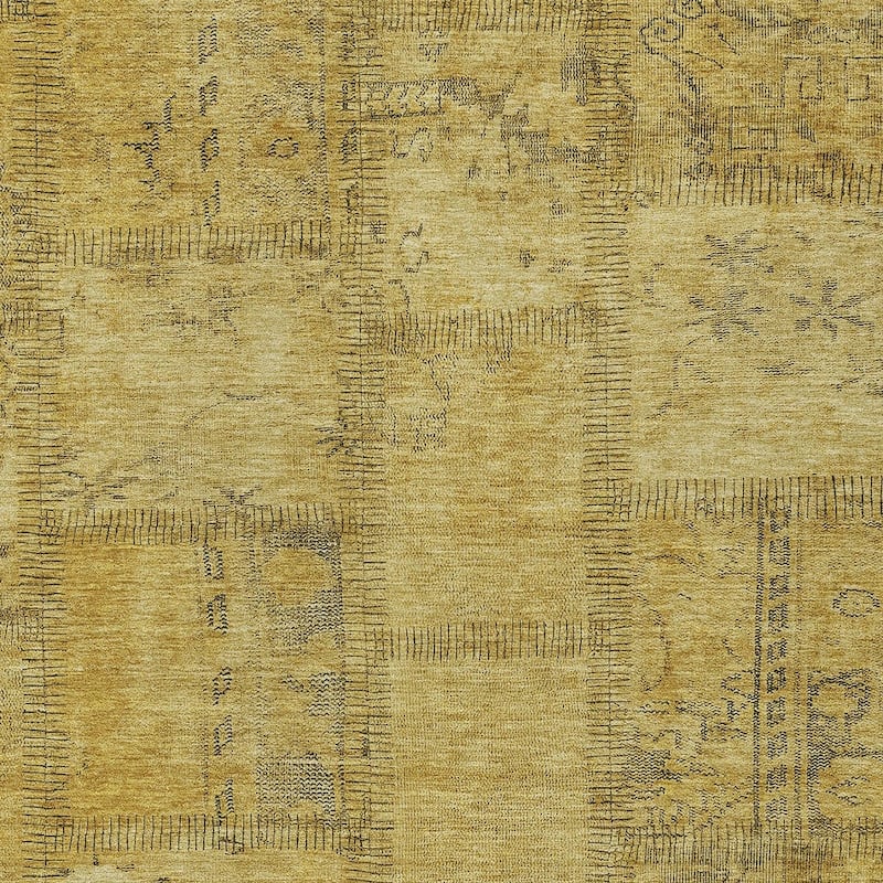 HomeRoots Patchwork Transitional Rectangle Outdoor Rug