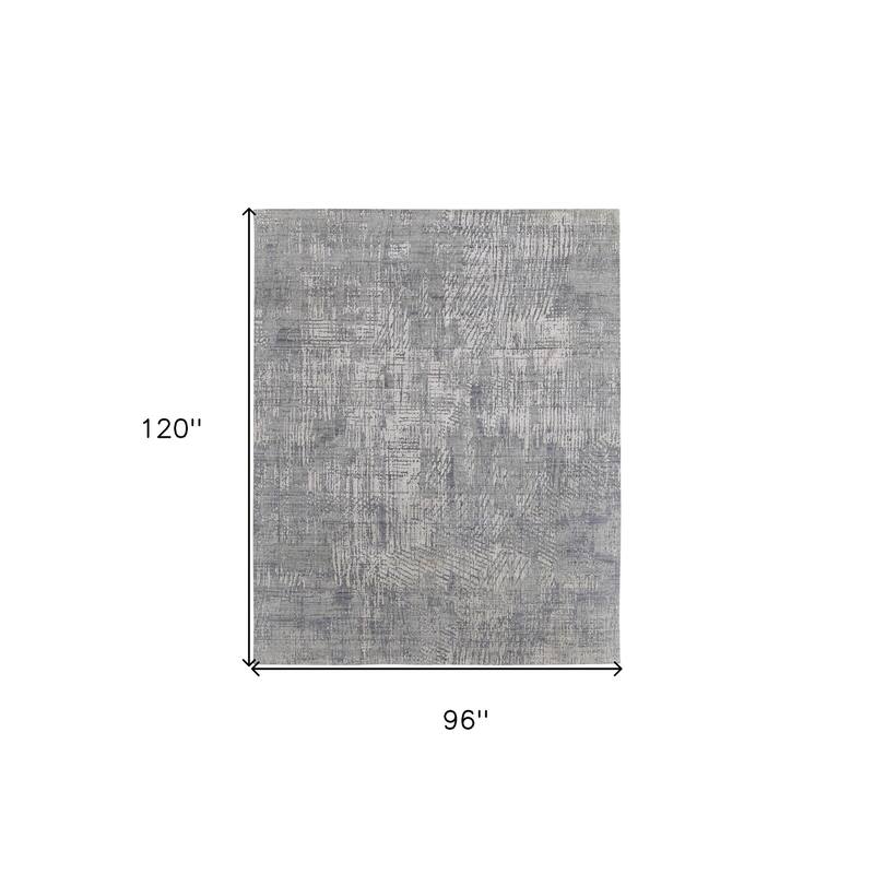HomeRoots Abstract Casual Rectangle Area Rug - 120.00 in. x 96.00 in. x 0.39 in.