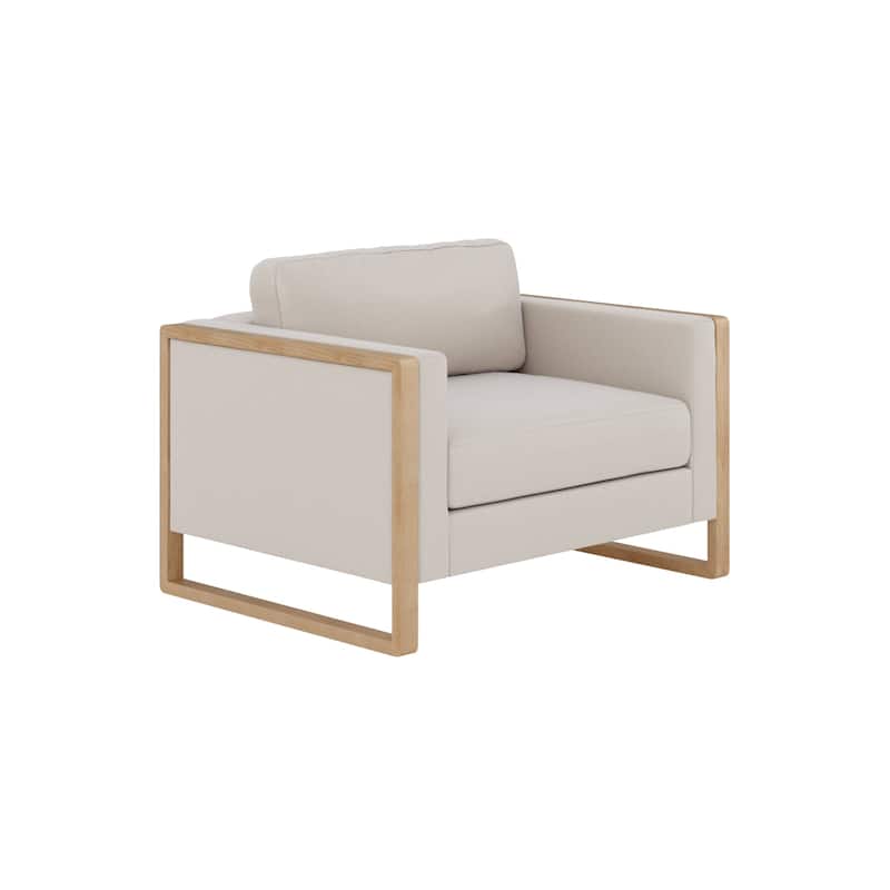 Madison Modern Upholstered Modular Sofa or Couch for Living Room with Solid Wood Legs