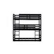 preview thumbnail 10 of 37, Rubber Wood Bunk Bed with Two Built-in Ladders, Guardrails, Detachable Triple Twin Bunk