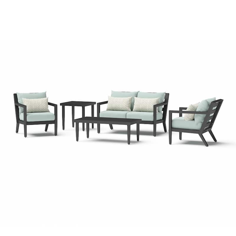 Thelix 5 Piece Sunbrella Outdoor Patio Seating Set