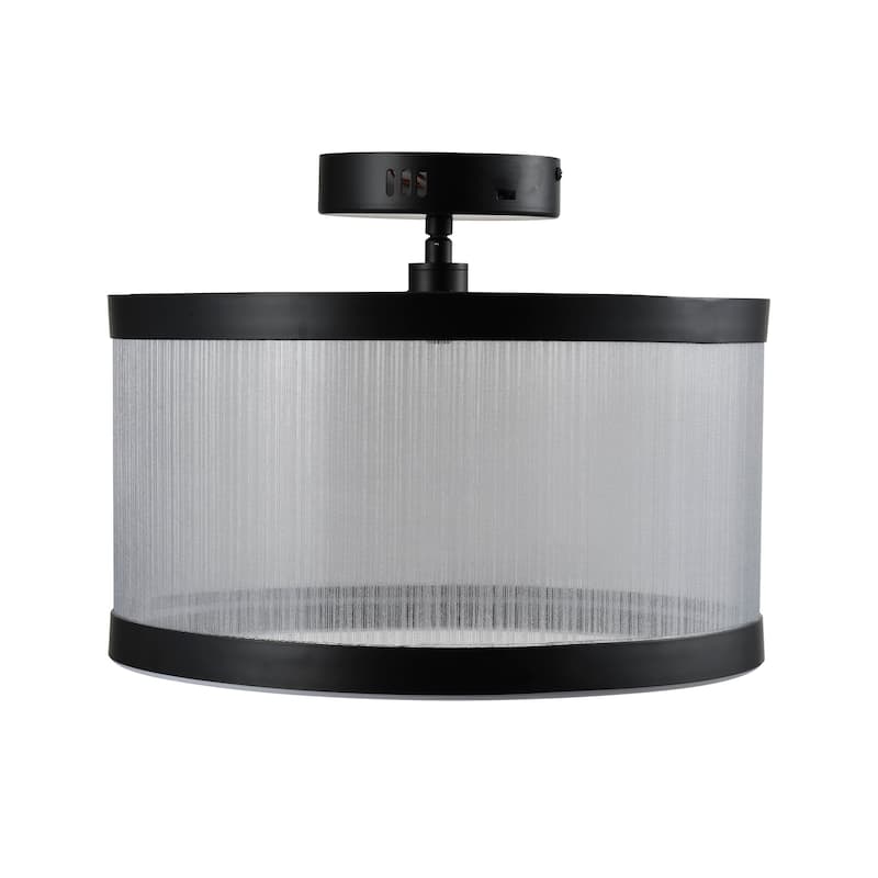 Artcraft Cora Integrated LED Semi Flush Mount - Black Finish