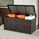 preview thumbnail 6 of 8, Outdoor 132 Gal. Rattan Deck Storage Box