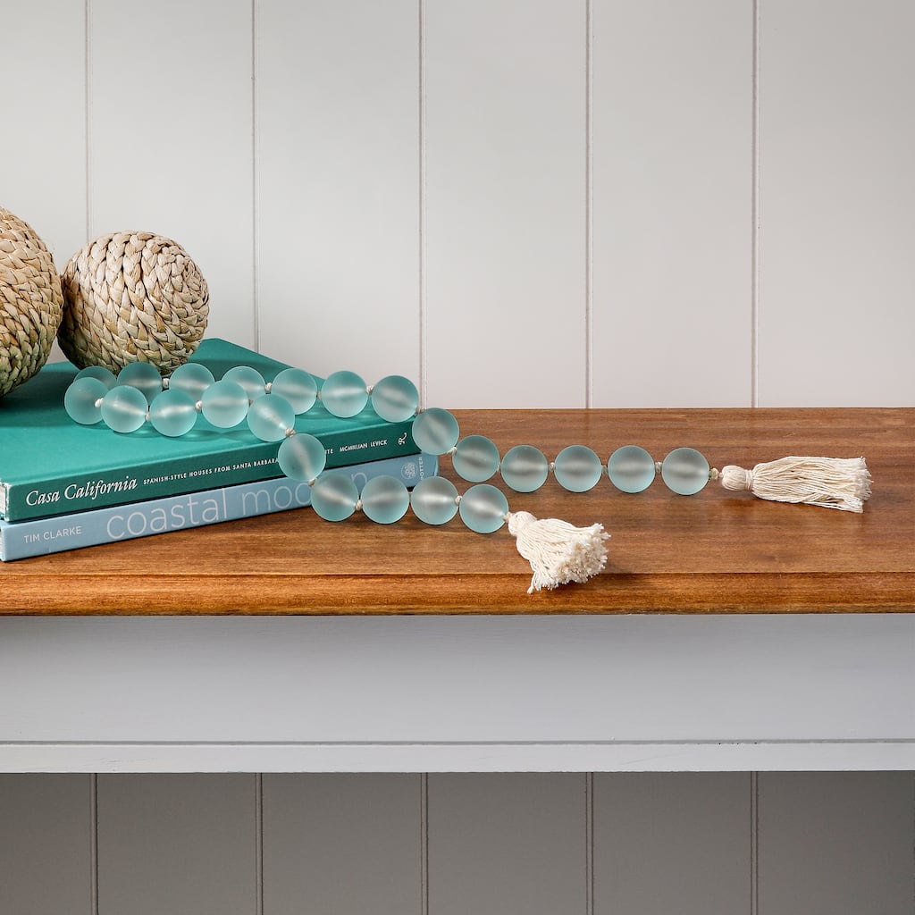 36 "Sea Glass" With Jute Garland