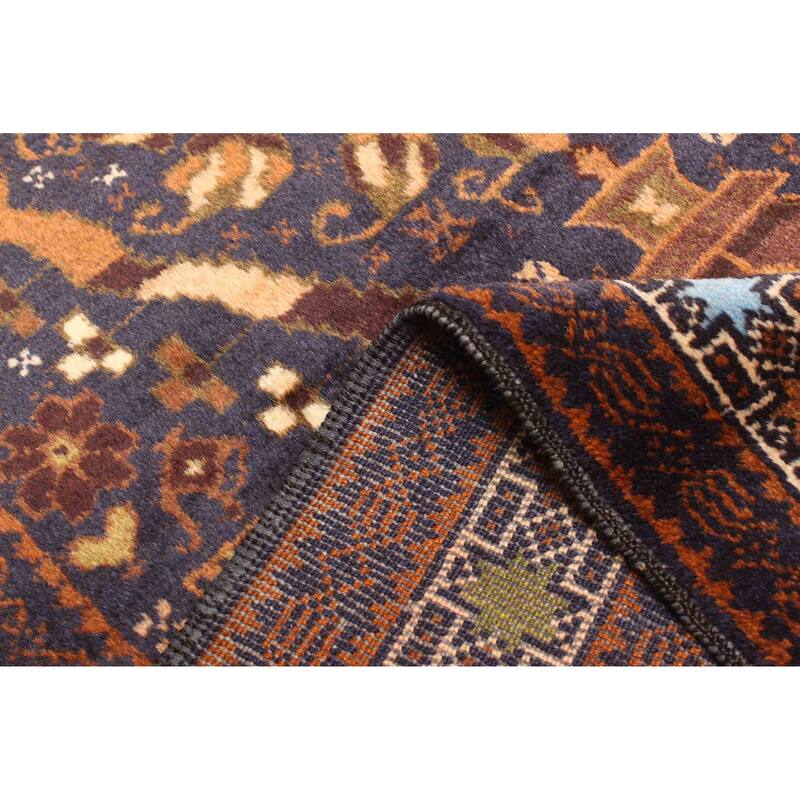 ECARPETGALLERY Hand-knotted Teimani Dark Navy Wool Rug - 3'0 x 5'3