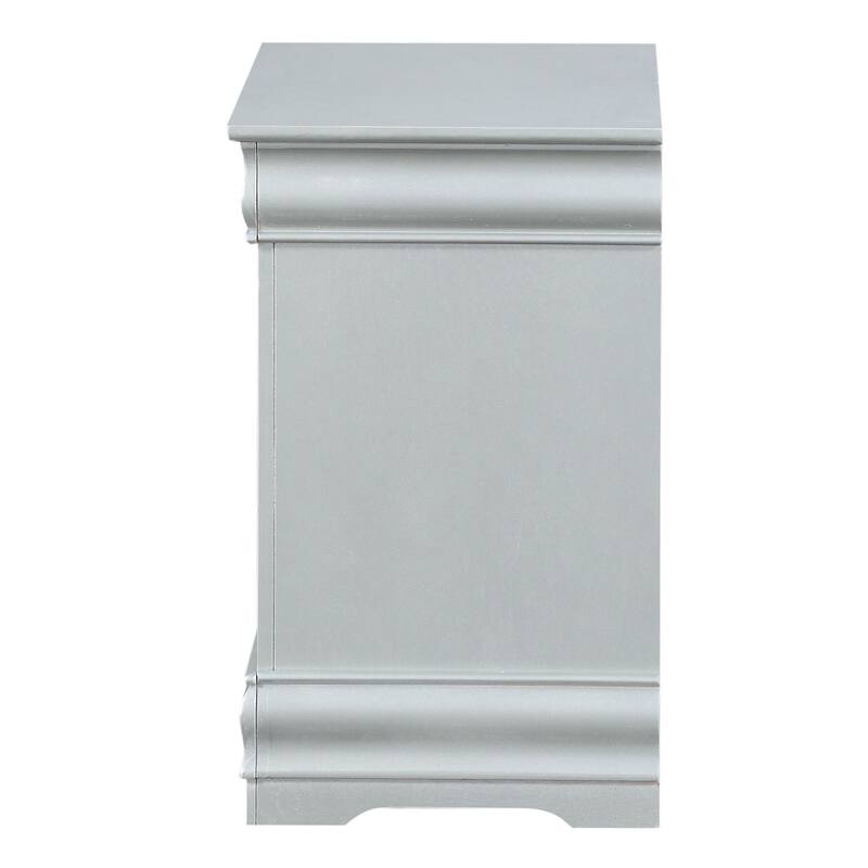 Classic 2-Drawer Nightstand with Metal Glide System for Bedroom Storage