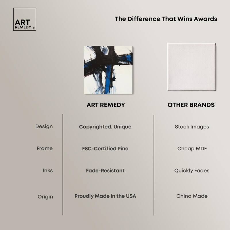 Blue Streak I Canvas by Art Remedy, Gallery Wrapped