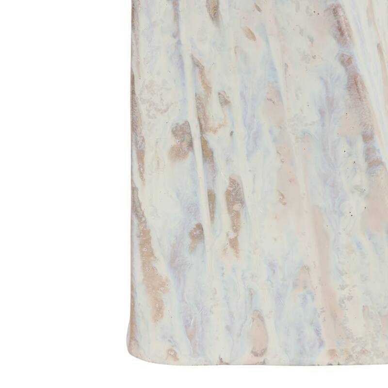 Decorative Vase - Ivory Ceramic Twist Design