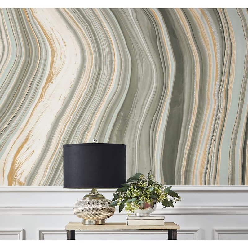 NextWall Botswana Marbled Agate Peel and Stick Wall Mural